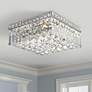 Maxime 12" Wide Chrome and Clear Crystal Ceiling Light