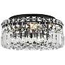 1_Maxime 12"W Black and Clear Crystal 4-Light Ceiling Light