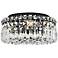 Maxime 12"W Black and Clear Crystal 4-Light Ceiling Light