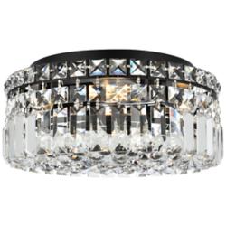 Maxime 12"W Black and Clear Crystal 4-Light Ceiling Light