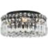 Maxime 12"W Black and Clear Crystal 4-Light Ceiling Light