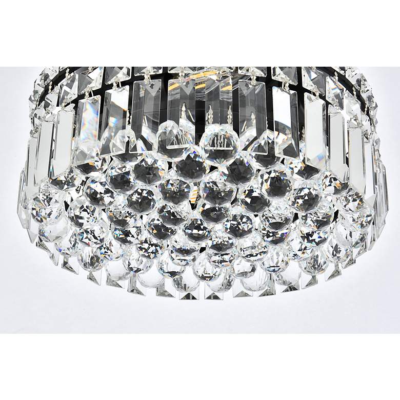 Image 4 Maxime 12"W Black and Clear Crystal 4-Light Ceiling Light more views