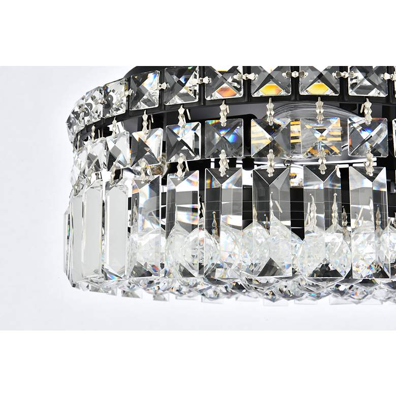 Image 5 Maxime 12"W Black and Clear Crystal 4-Light Ceiling Light more views