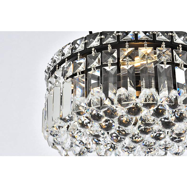 Image 6 Maxime 12"W Black and Clear Crystal 4-Light Ceiling Light more views
