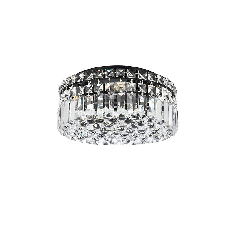 Image 7 Maxime 12"W Black and Clear Crystal 4-Light Ceiling Light more views