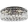 3_Maxime 16" Wide Black Crystal Ceiling Light