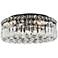 Maxime 16" Wide Black Crystal Ceiling Light