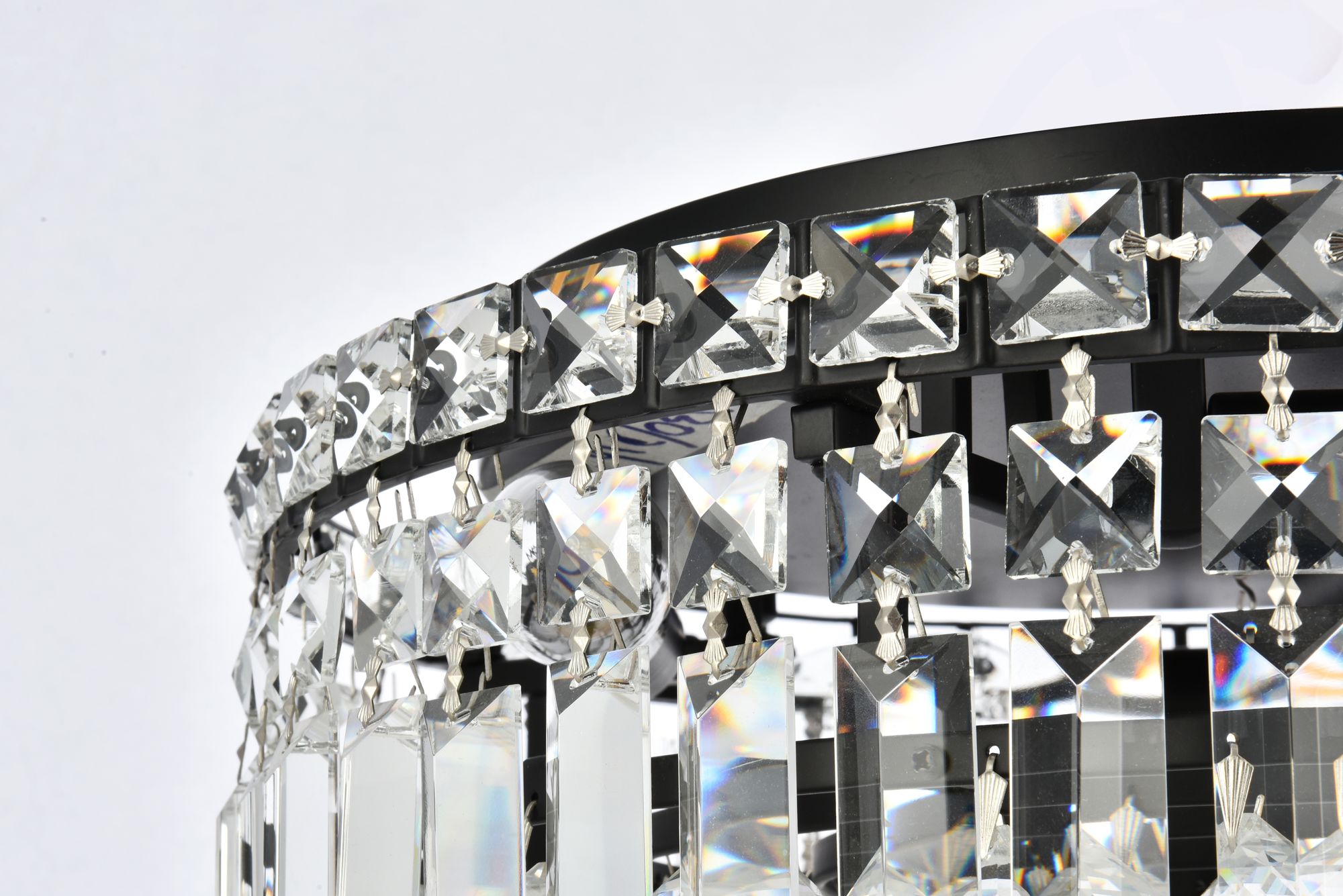 Image 6 Maxime 16" Wide Black Crystal Ceiling Light more views