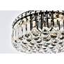 Maxime 16" Wide Black Crystal Ceiling Light in scene