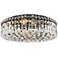 Maxime 20" Wide Black and Clear Crystal Drum Ceiling Light