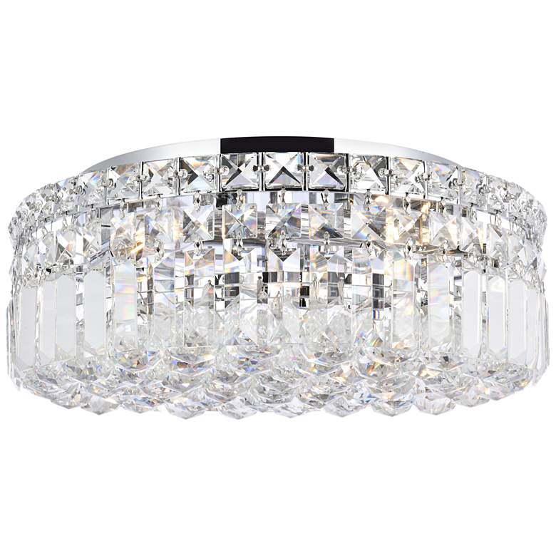 Image 1 Maxime 5 Lt Chrome Flush Mount Clear
