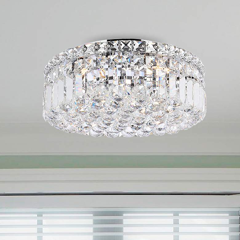 Image 1 Maxime 5 Lt Chrome Flush Mount Clear