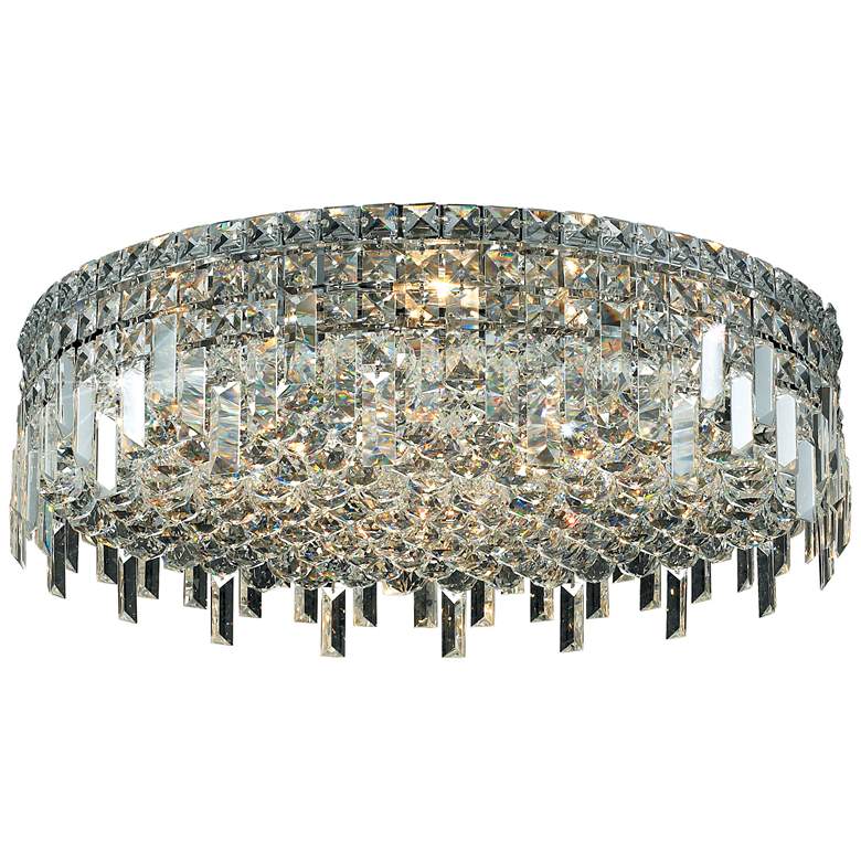 Image 1 Maxime 9 Lt Chrome Flush Mount Clear