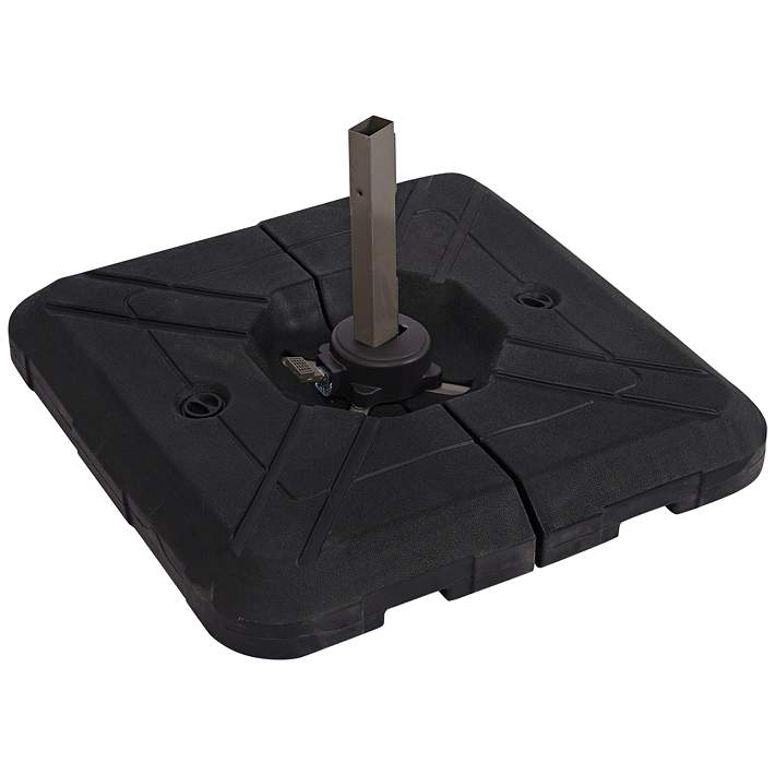 65 lb patio umbrella base Outsunny 2-in-1 Outdoor Base, Planter Box, 175 lbs. Capacity Black and can withstand the elements in any weather climate 65 Pound Turtle Base PCE-TB65