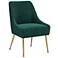 Maxine Dining Chair Green & Gold