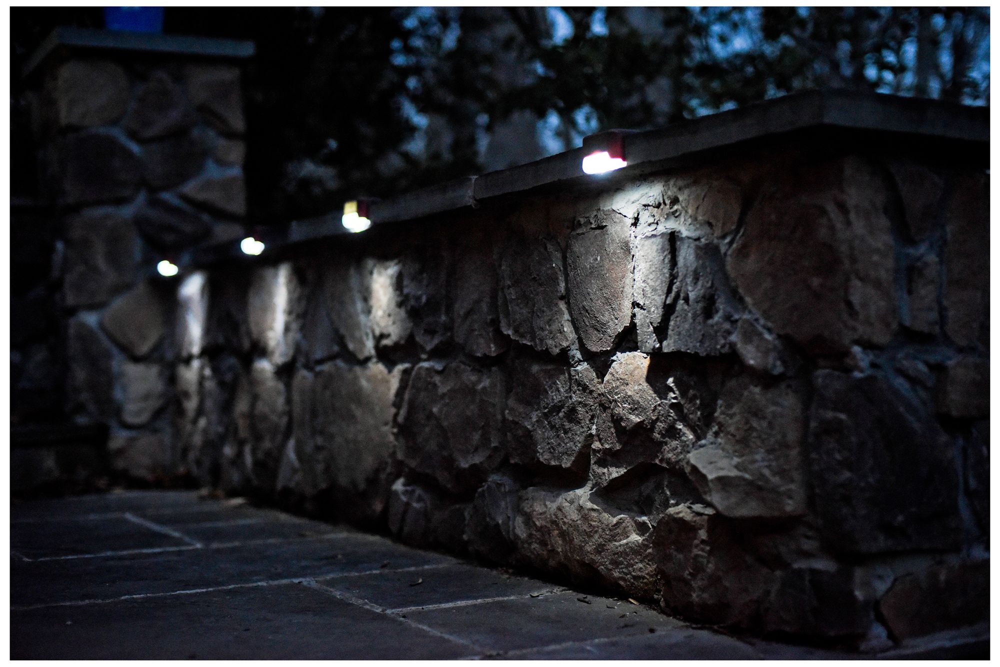 Image 2 Maxsa 2" Wide Solar Powered LED Deck Light Set of 4 more views