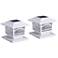 Maxsa Banry 7" High White LED Solar Powered Post Cap Lights Set of 2