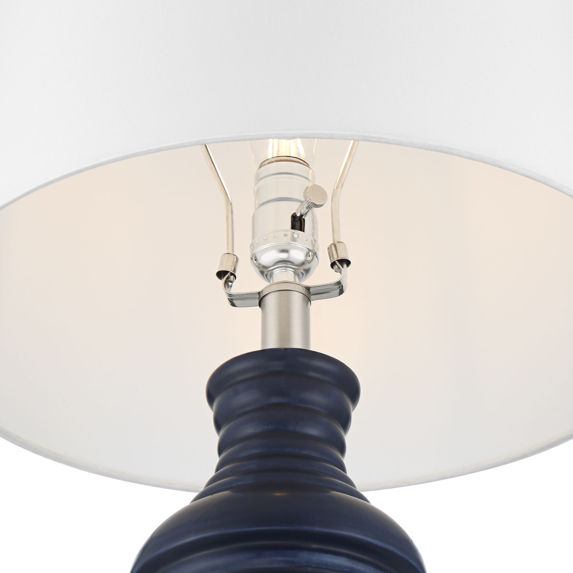 Image 6 Maxwell 27 1/5"H Blue Rippled Ceramic USB Table Lamp Set with Dimmer more views