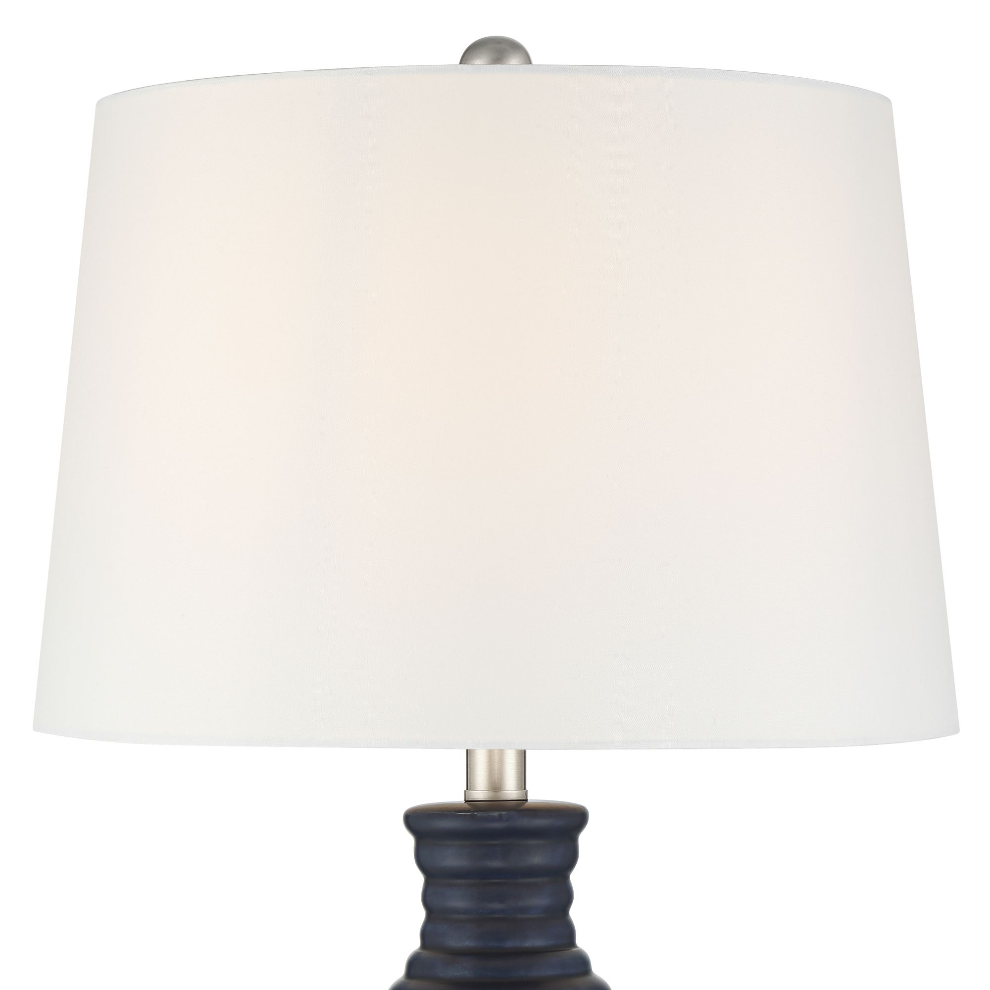 Image 7 Maxwell 27 1/5"H Blue Rippled Ceramic USB Table Lamp Set with Dimmer more views