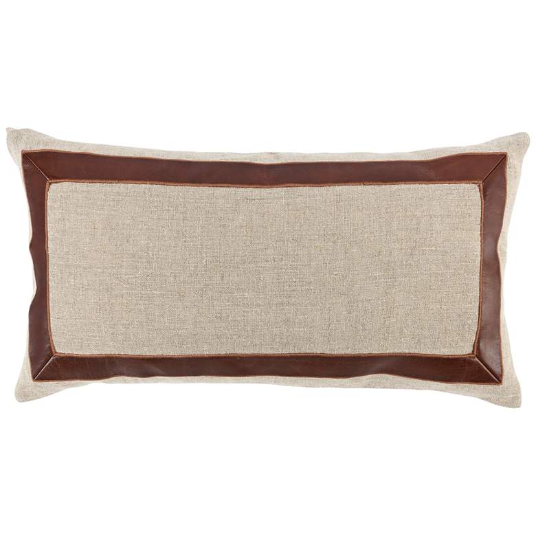 Image 1 Maxwell Brown and Natural 26 inch x 14 inch Decorative Pillow