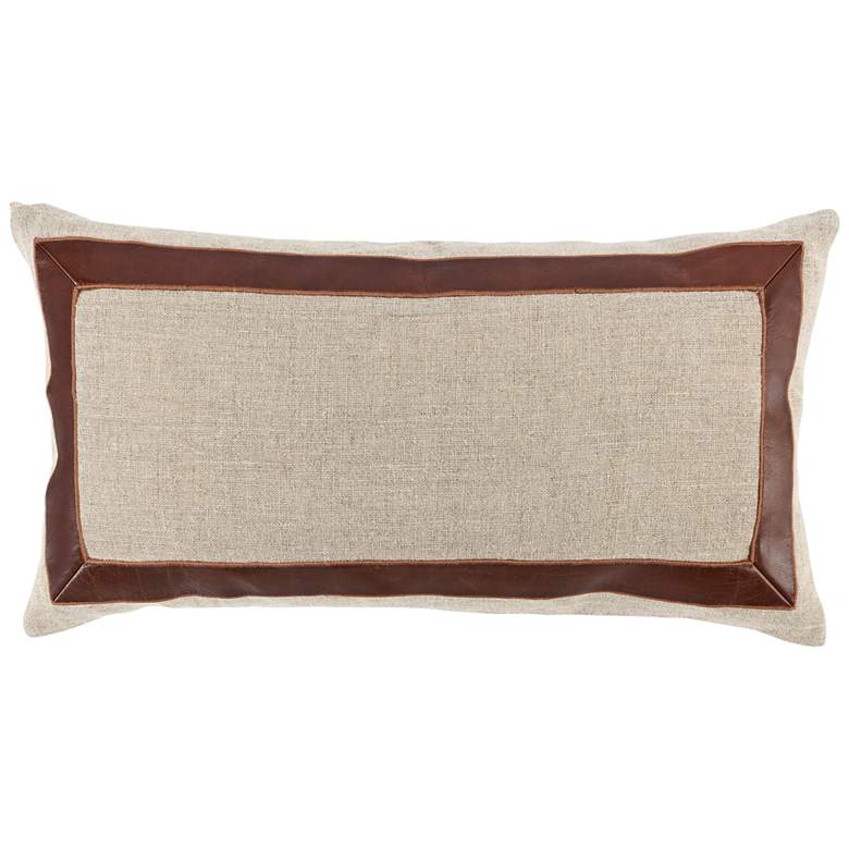 Image 1 Maxwell Brown and Natural 26" x 14" Decorative Pillow