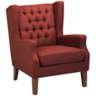 Maxwell Lillian Tufted Russet Red Armchair