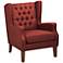Maxwell Lillian Tufted Russet Red Armchair