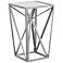 Maxx 12 1/4" Wide Silver Leaf Finish Modern Mirrored Accent Table