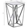 Maxx 12 1/4" Wide Silver Leaf Finish Modern Mirrored Accent Table