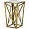 Maxx 12" Wide Faux Gold Leaf Metal Angular Accent Table