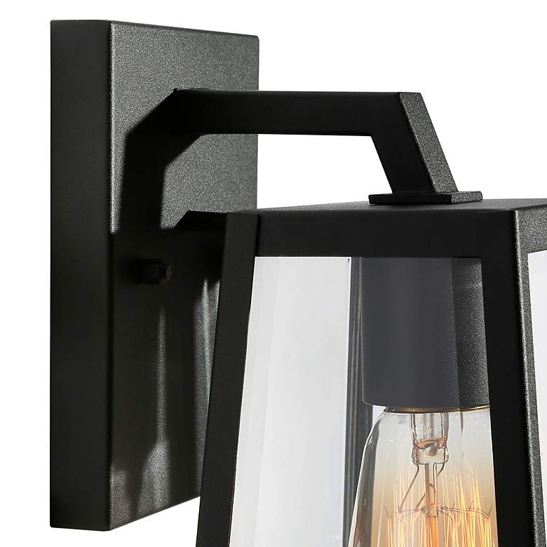 Image 4 May 11" High Textured Black Outdoor Wall Light more views