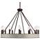 May Bell 29 1/2" Wide Bronze Wagon Wheel 12-Light Chandelier