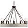 May Bell 29 1/2" Wide Bronze Wagon Wheel 12-Light Chandelier