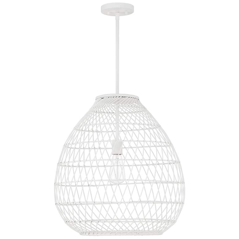 Image 2 Maya 1-Light Pendant in Bisque White more views