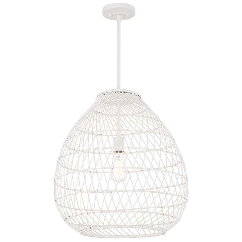 Image 3 Maya 1-Light Pendant in Bisque White more views