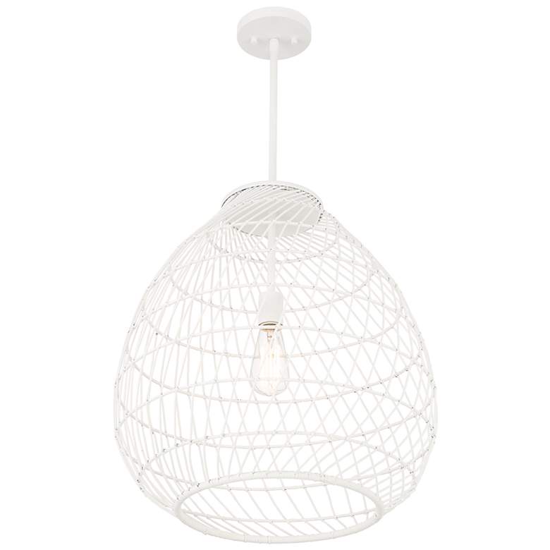 Image 4 Maya 1-Light Pendant in Bisque White more views