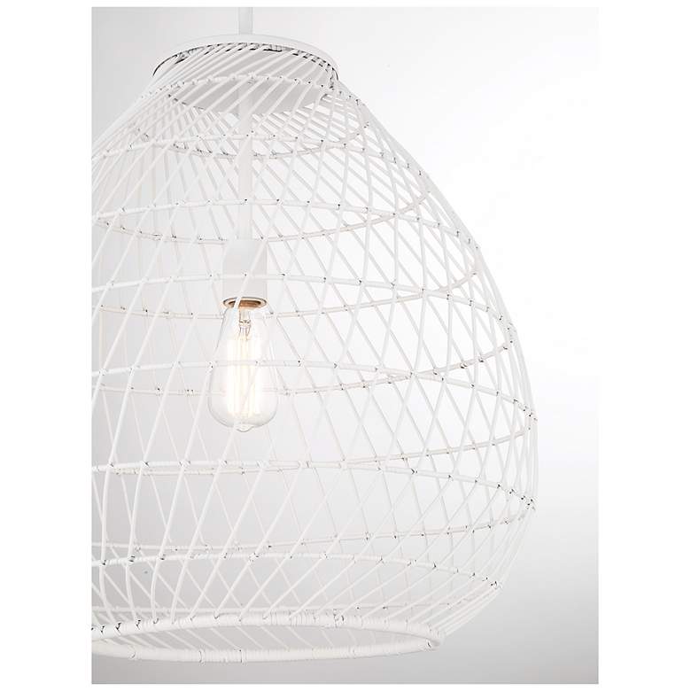 Image 5 Maya 1-Light Pendant in Bisque White more views