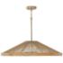 Maya 31" Wide Matte Brass and Natural Rope 4-Light Pendant