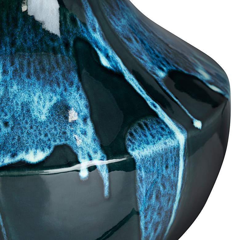 Image 4 Maya Cobalt Reactive Glaze Ceramic Table Lamp more views