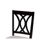 Thumbnail4 of Maya Espresso Brown Wood Gray Fabric 5-Piece Dining Set more views
