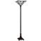 Maybeck Valiant Bronze Tiffany-Style Torchiere Floor Lamp