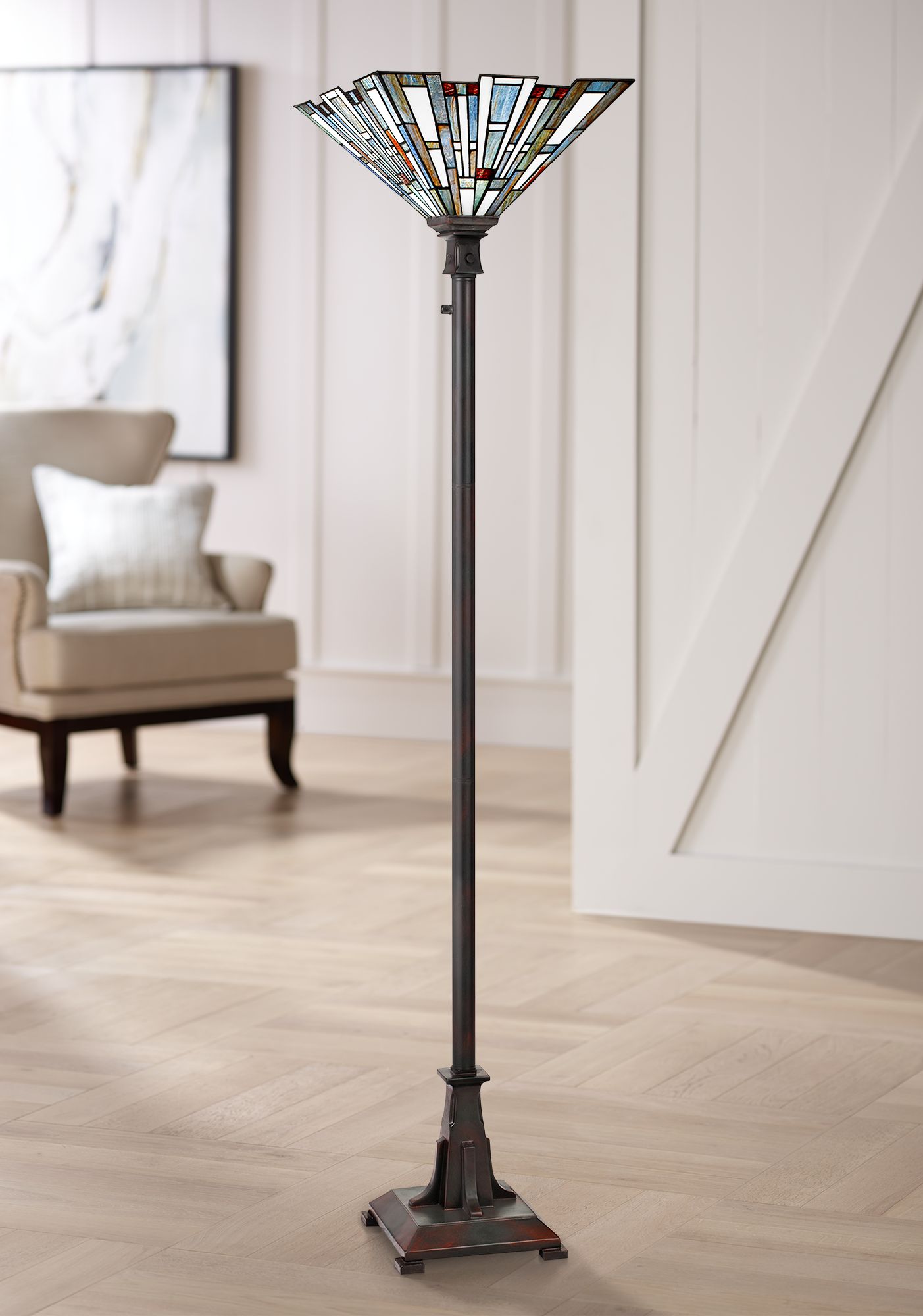 quoizel torchiere floor lamps