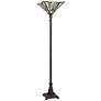 Maybeck Valiant Bronze Tiffany-Style Torchiere Floor Lamp