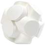 Mayet 6" High Matte White Ceramic Orb Sculpture