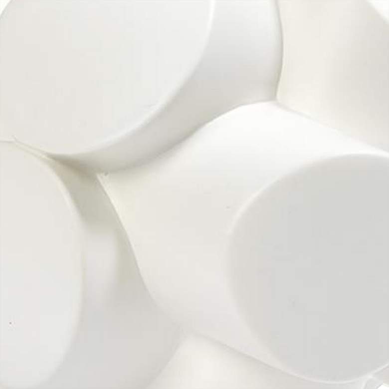 Image 2 Mayet 6" High Matte White Ceramic Orb Sculpture more views