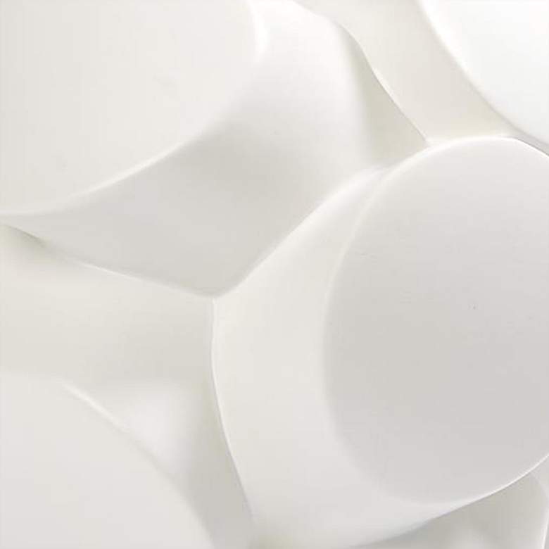 Image 2 Mayet 8 inch High Matte White Ceramic Orb Sculpture more views
