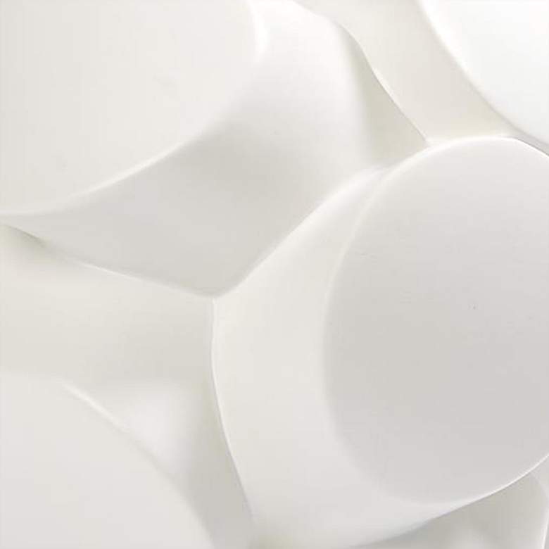 Image 2 Mayet 8" High Matte White Ceramic Orb Sculpture more views