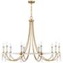 Thumbnail2 of Mayfair 10-Light Chandelier in Warm Brass and Chrome more views