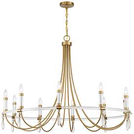 Image5 of Mayfair 10-Light Chandelier in Warm Brass and Chrome more views