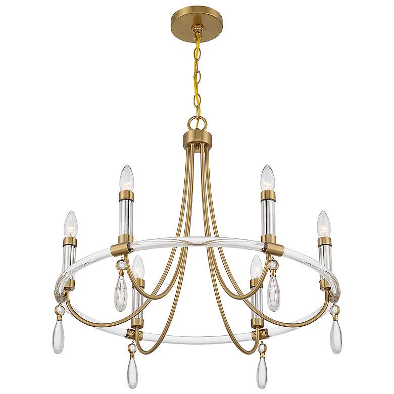 Image 4 Mayfair 25 1/2"W Warm Brass and Chrome 6-Light Chandelier more views